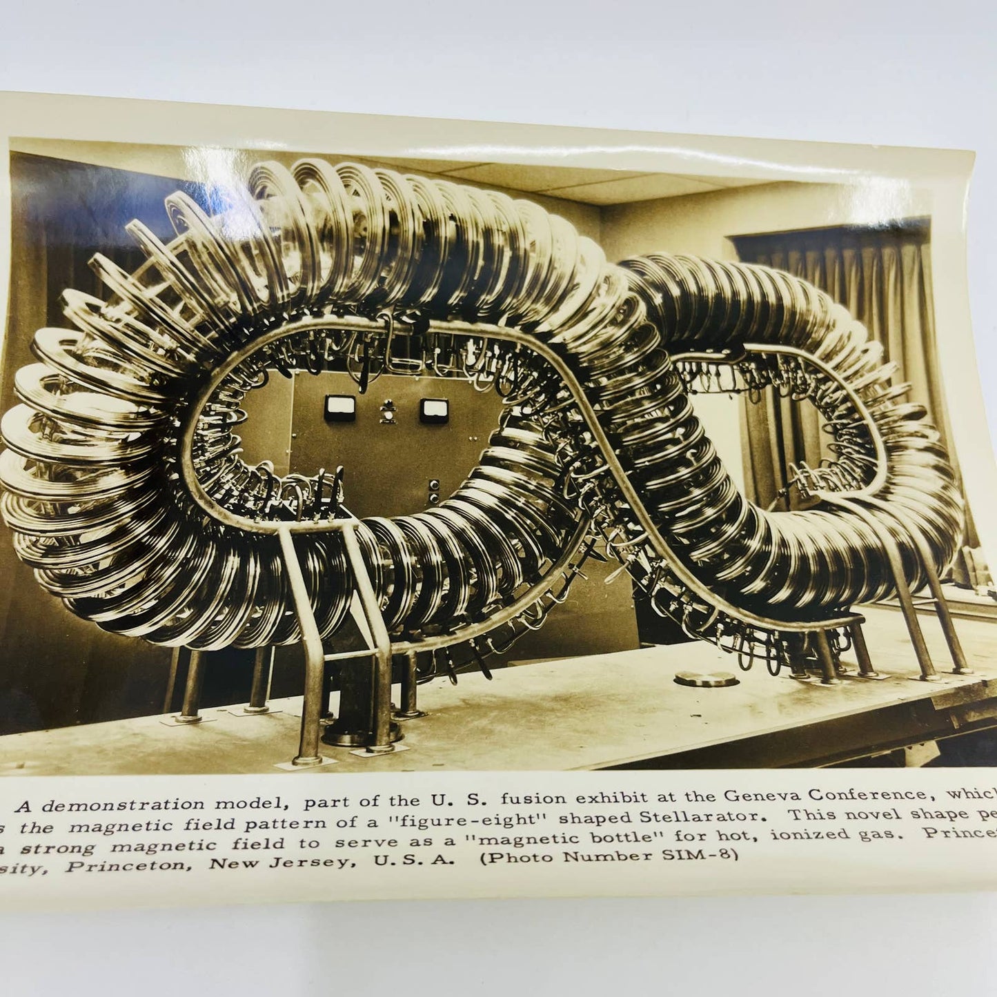 1958 Geneva Conference US Fusion Exhibit Stellarator Press Photo Set of 3 D3