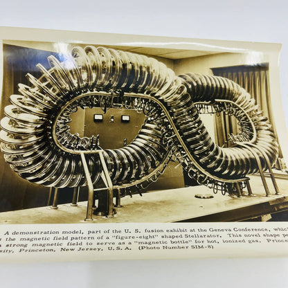 1958 Geneva Conference US Fusion Exhibit Stellarator Press Photo Set of 3 D3