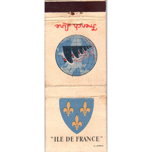 French Line - Ile De France Advertising Matchbook Cover SA1-M10