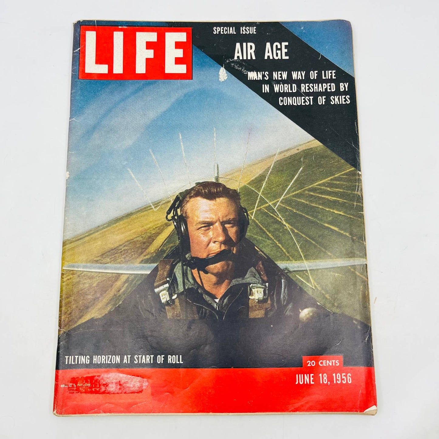 Life Magazine June 18 1956 US Air Force Cpt Hill Clarke in His Fighter Plane TD5