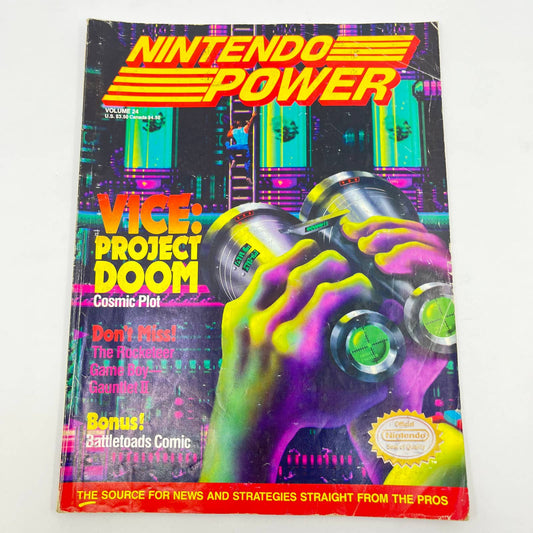 Nintendo Power Magazine Vol 24 Vice Project Doom w/ Disney Talespin Poster TE9