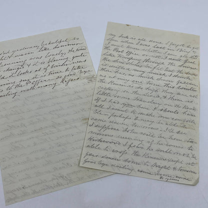 1877 Antique Set of 2 Handwritten Love Letters to Kittie AC9