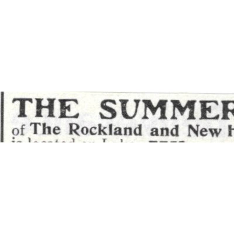 The Summer Camp Whittier Rockland & NH Military Academies - 1903 Ad TJ8-7-5