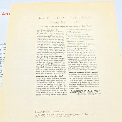 1950s-1980s Lot of Commercial Airline Ephemera American Airlines TC7