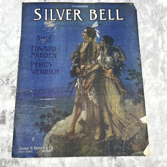 Silver Bell Native American Indians Percy Wenrich 1910 Sheet Music V37-5