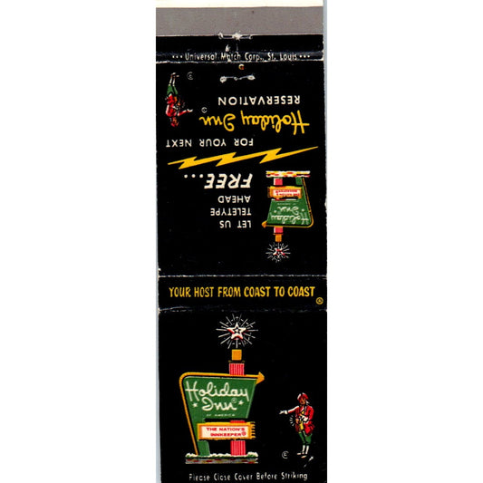 Holiday Inn Moline Airport Advertising Matchbook Cover MM9-9