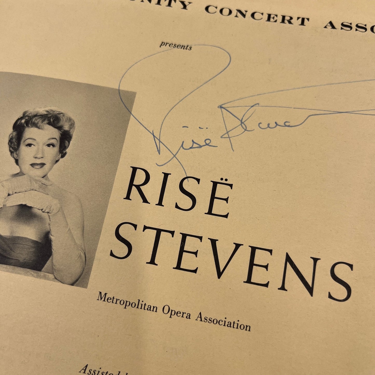 1962 Bravo Music Magazine Signed Risë Stevens Program Centerfold & Photo TH7