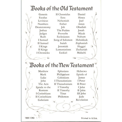 The Books of the Bible MCM Promo Card Original Postcard TK1-P1