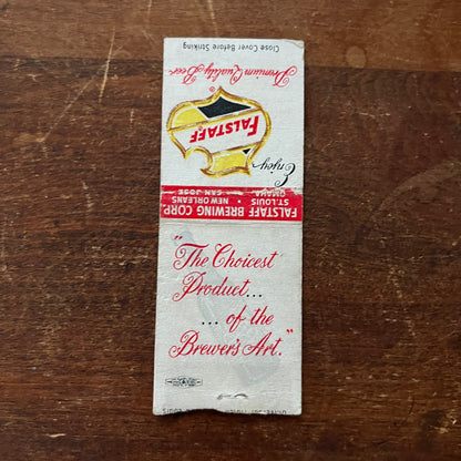 Falstaff Premium Quality Beer Advertising Matchbook Cover SA9-M13