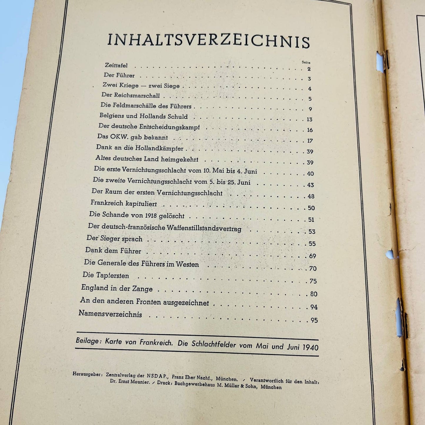 1940 German Victory in the West / Der Deutsche Sieg im Westen TD5