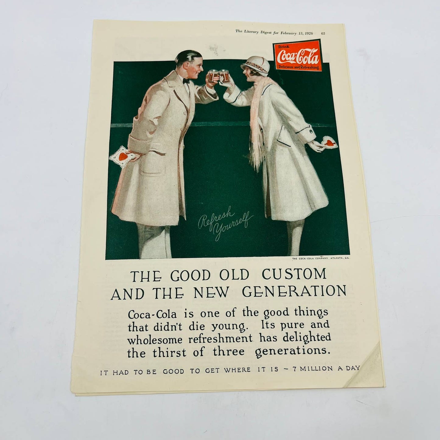 1925-26 Coca Cola Coke Soda Pop Original Print Ads 9x12” C13