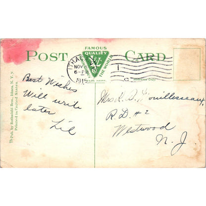 Cornell Rowing Crew Cayuga Lake Ithaca NY 1915 Original Postcard TK1-23