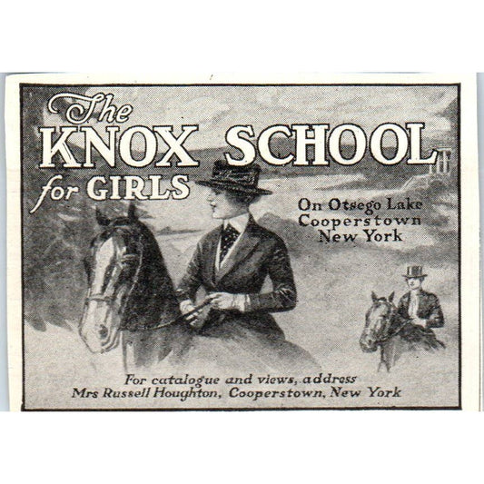 Knox School for Girls Otsego Lake Cooperstown NY - 1921 Original Ad TJ7-S7