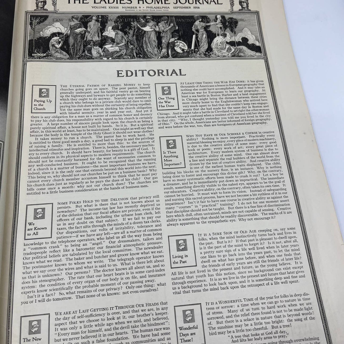 The Ladies Home Journal, September 1916, Kellogg's Pyrex Campbells Audubon TH6