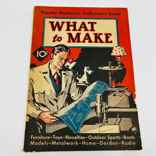 1935 Popular Mechanics Craftsman's Guide What to Make Furniture Toys Radio BA1