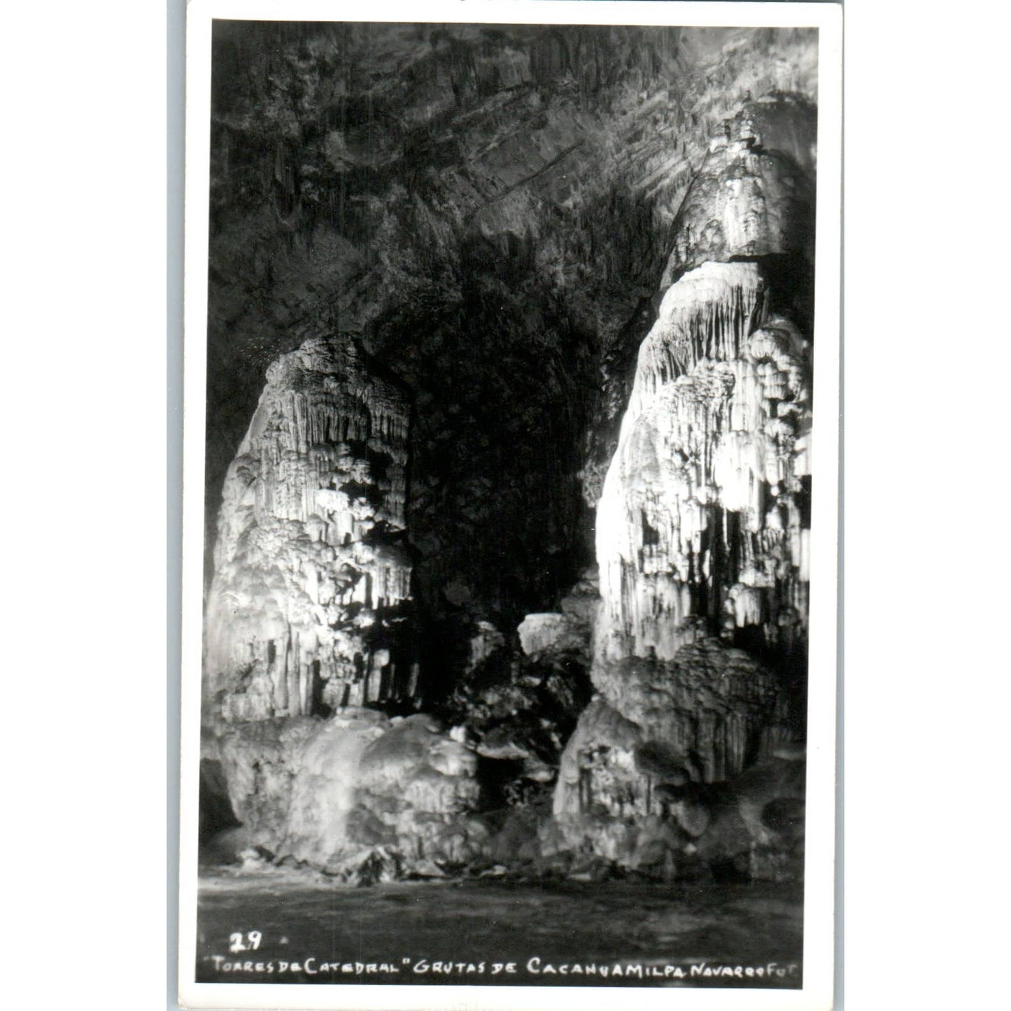Torres De Catedral Grutas De Cacahuamilpa Mexico - Original RPPC Postcard TJ7-MP