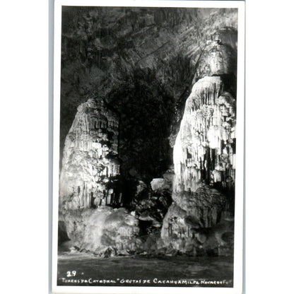 Torres De Catedral Grutas De Cacahuamilpa Mexico - Original RPPC Postcard TJ7-MP