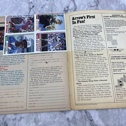 1982 DYNAMITE Magazine #94 Melissa Gilbert w/Baseball Cards TJ4