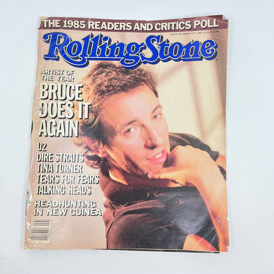 Rolling Stone Magazine Bruce Springsteen U2 Dire Straits 468 February 1986 TF6