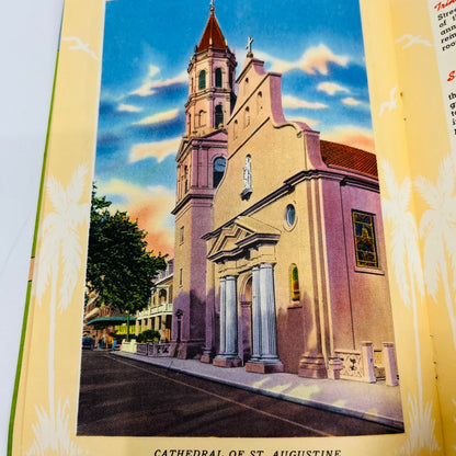 1960s Guide Book and Map of St. Augustine Florida 14 Pages Many Pictures H4-5
