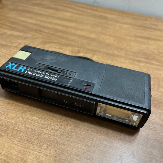 Vtg Everflash XLR Pocket 110 Film Camera 2x Telephoto w/ Electronic Strobe TB8
