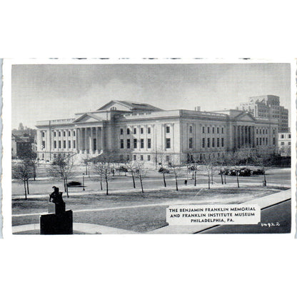 Vintage Postcard Benjamin Franklin Memorial & Institute Philadelphia PA TI1-1