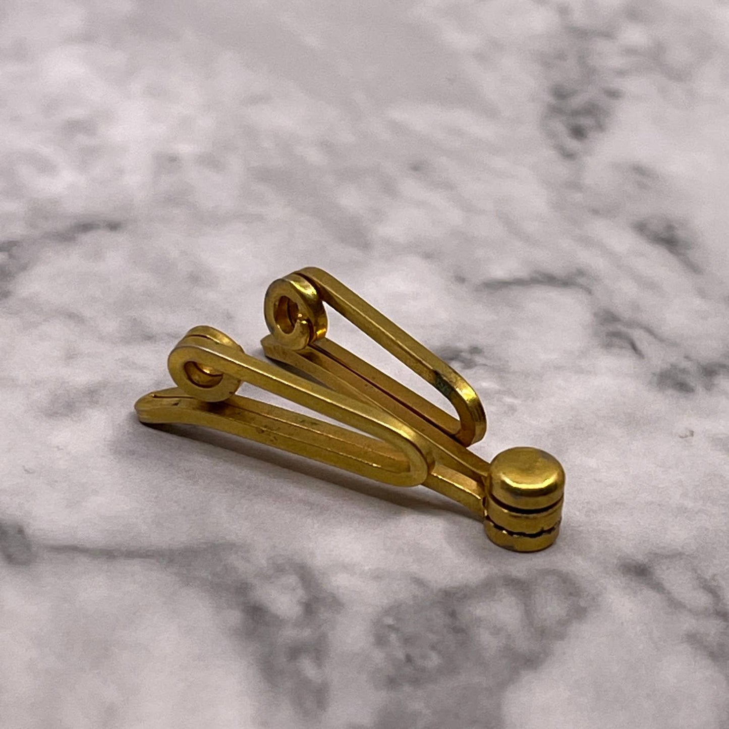 Vintage Gold Tone Swank Movable Tie Clip Bar Clasp SA2