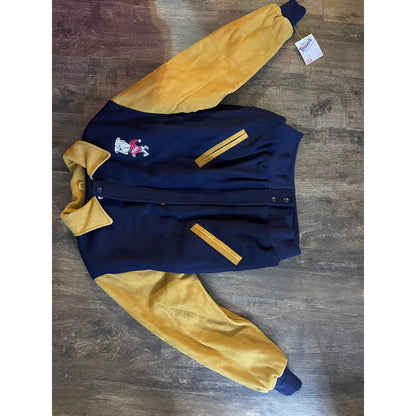 Vintage MSU Mississippi State Bulldogs Leather Varsity Jacket Coat Medium NEW