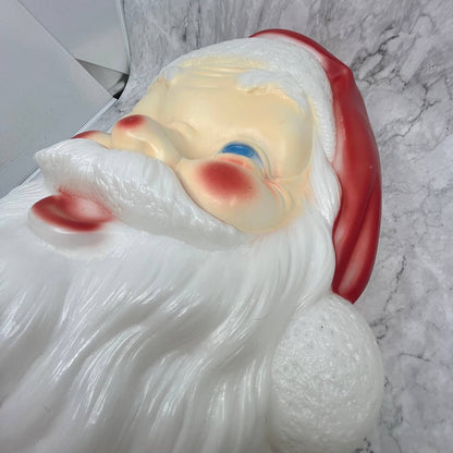 VTG 1968 Empire Lighted Christmas Blow Mold Santa Face 17" Santa Head w/Cord