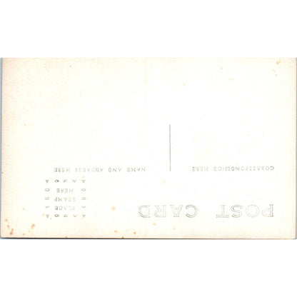 Antique RPPC Postcard Group of 7 Pose in Front of Farmhouse EA3