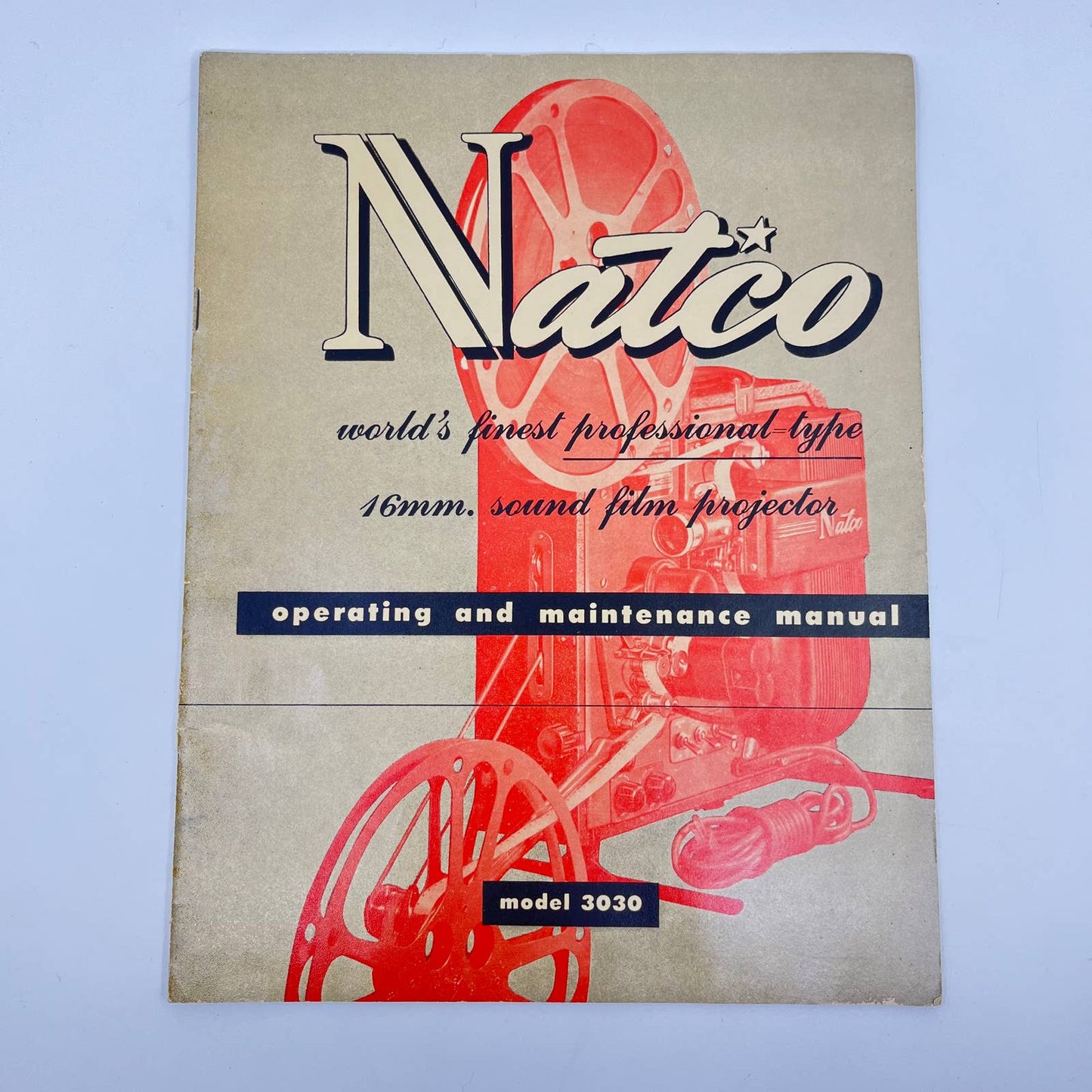 1940s Natco 16mm Sound Projector 3030 Operating & Maintenance Manual TE2