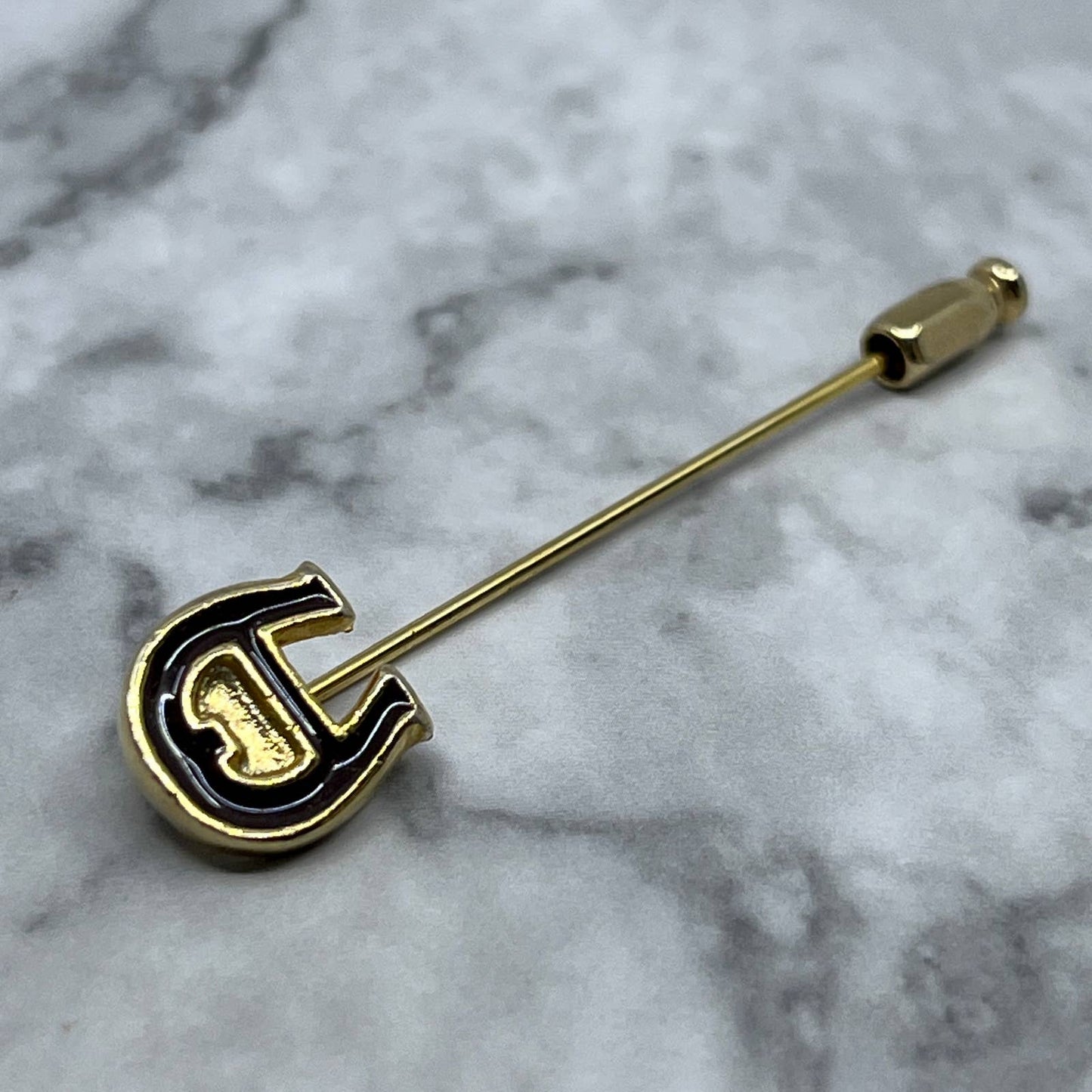 Vintage Gold Tone Enamel ETIENNE AIGNER Stick Pin SA2
