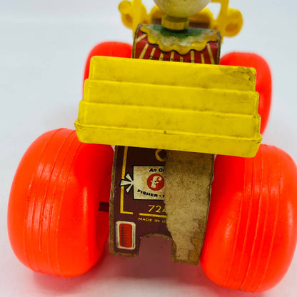 1965 Vintage Fisher Price Jalopy Wooden Pull Toy #724 Clown Car TC4