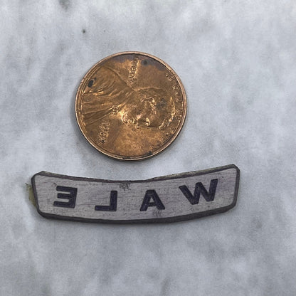 Vintage Letterpress Printers Block Plate TV Radio Call Letters WALE SE841