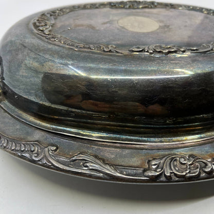 Wallace 1137 Georgian Silverplate Oval Serving Dish With Lid 1137 TH9