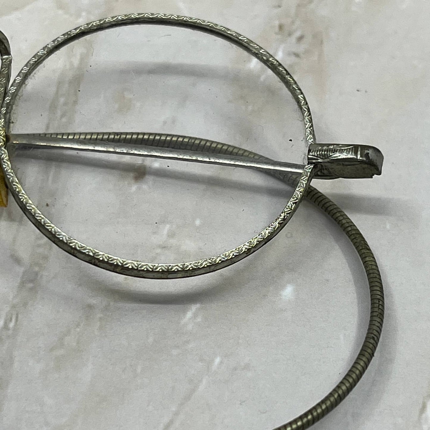 c1910 Round Eyeglasses Etched Chester W. Gaskell Optician St. Paul MN TC5-S1