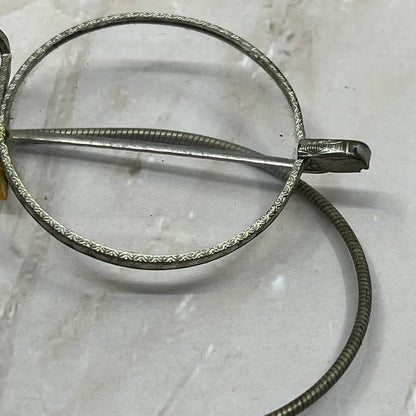 c1910 Round Eyeglasses Etched Chester W. Gaskell Optician St. Paul MN TC5-S1