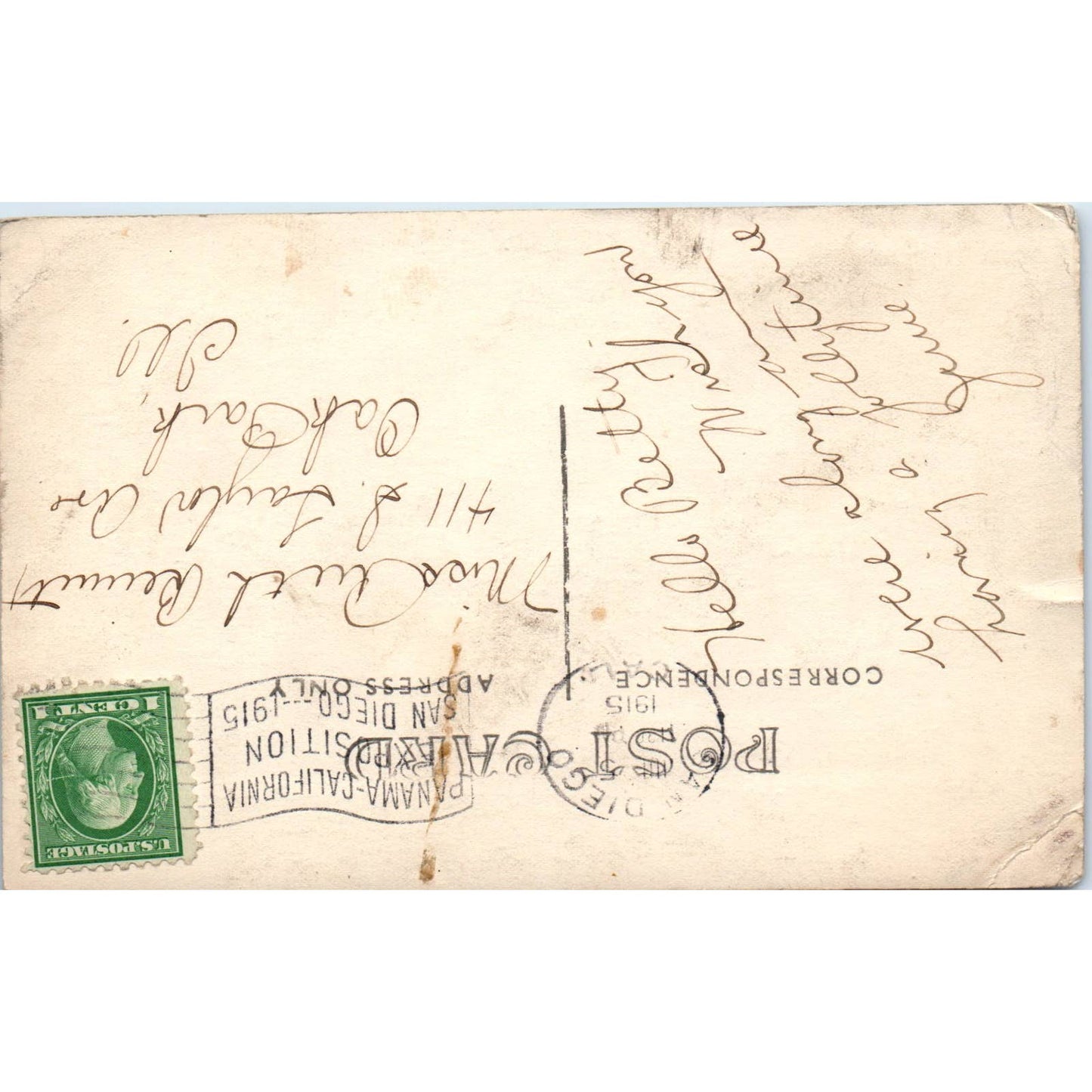 Antique Postcard RPPC Pigeons Panama-California Exposition San Diego 1915 SE8