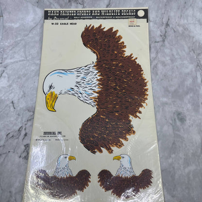 1986 NEW NOS Decorcal Sports & Wildlife Decal W-32 Bald Eagle Head FL5