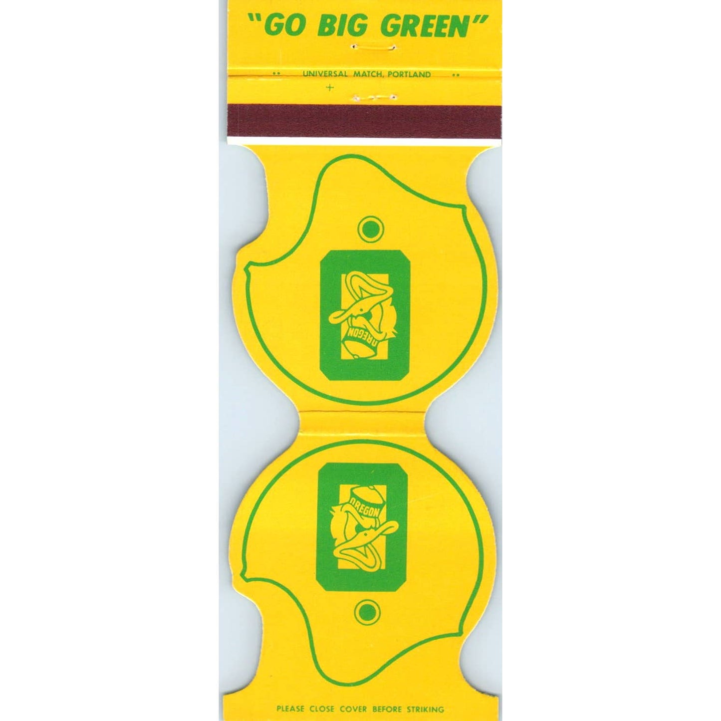 1980 Oregon Ducks College Football Schedule Matchbook Cover SA1-M4