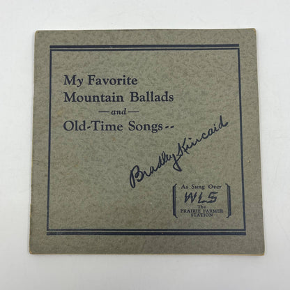 1928 My Favorite Mountain Ballads & Old-Time Song WLS Prairie Farmer Station TG6