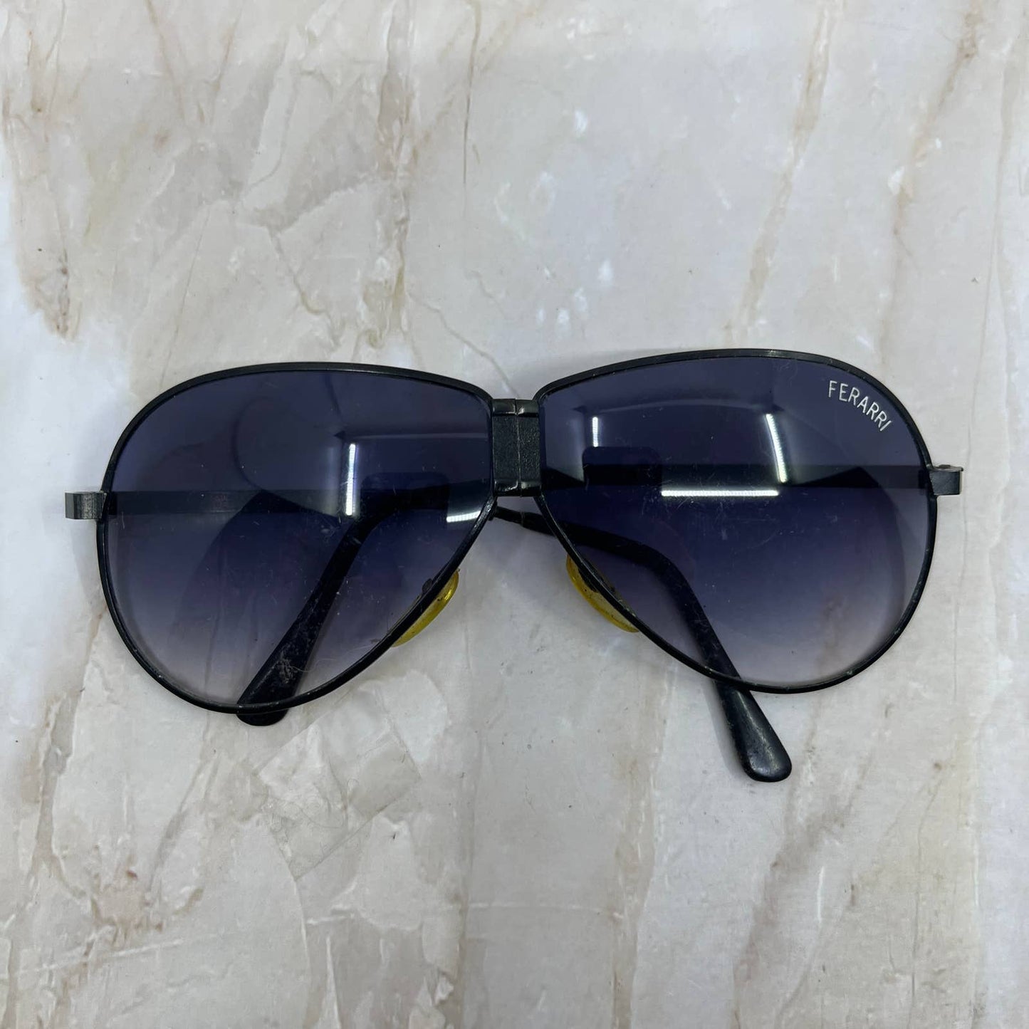 Ferrari Men's Aviator Folding Black Rim Sunglasses Eyeglasses Frames TJ1-G3-1