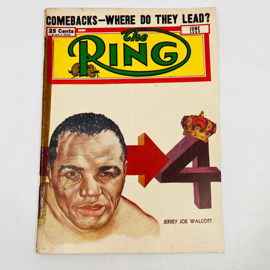 1950 June - The Ring Boxing Magazine – Joe Walcott Cover Rocky Marciano TA5