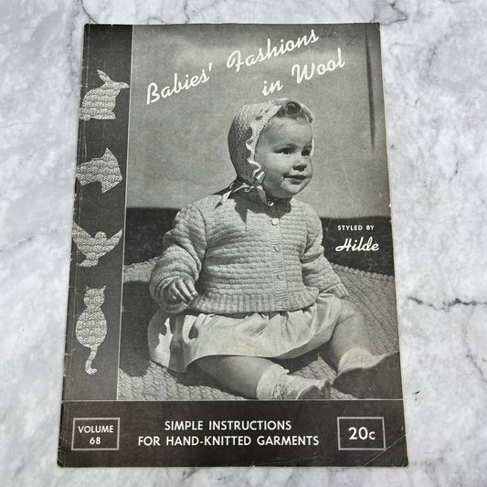 Babies Fashions in Wool by Hilde Vol. 68 Collectible Vintage Patterns 1949 TJ3