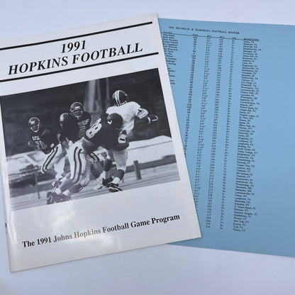 1991 Nov. 4 Johns Hopkins Football Program vs. Franklin & Marshall TH8