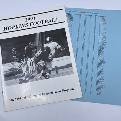 1991 Nov. 4 Johns Hopkins Football Program vs. Franklin & Marshall V39-1