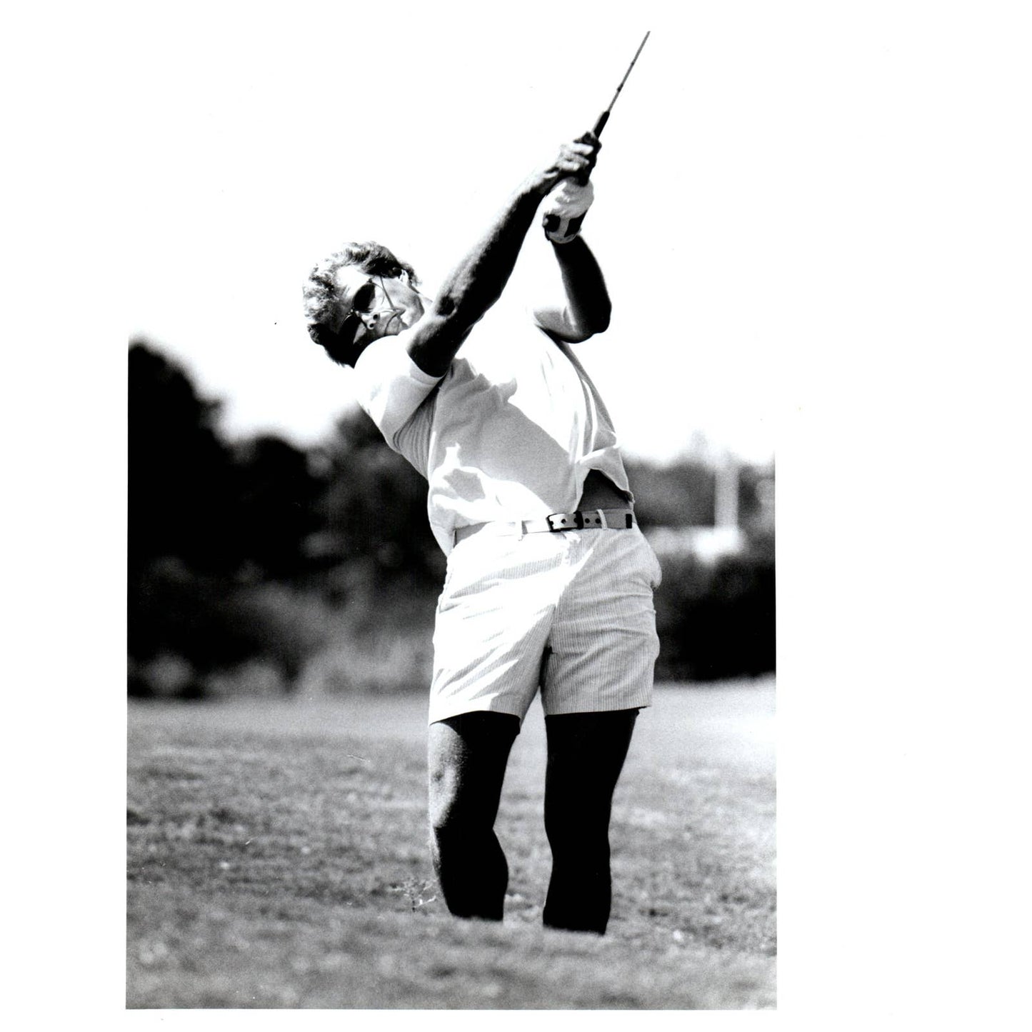 1987 Original Press Photo Golf Bucs Quarterback Steve DeBerg Golfing 8x10" AD2-1