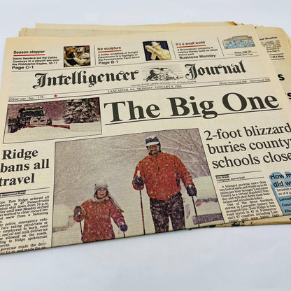 Vintage Lot of Newspapers Detailing Lancaster PA Blizzards 1983-1996 BA2