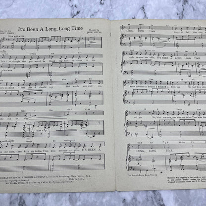 Vintage 1945 It's Been A Long, Long Time Harry James, Cahn Styne Sheet Music TH1