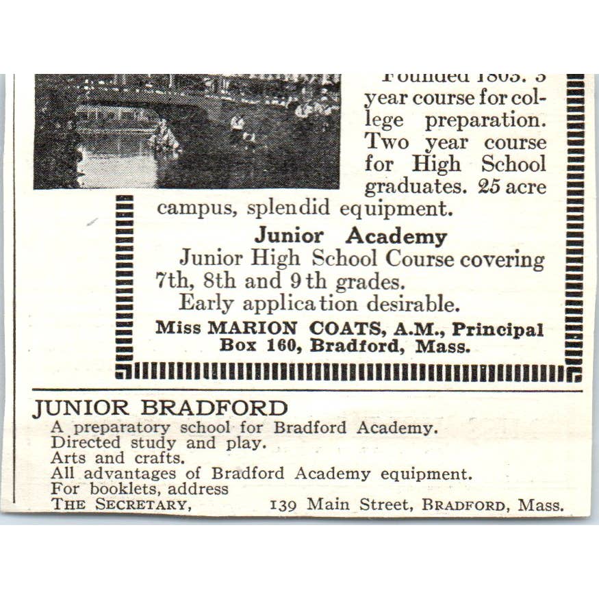 Tenacre Country School Helen Temple Cooke Wellesley MA - 1921 Original Ad TJ7-S7